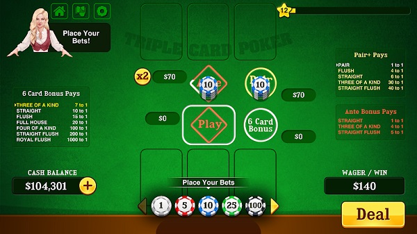 Tips cược Triple Card Poker dễ ăn tại 188Bet