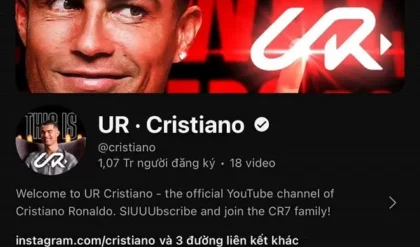 Kênh Youtube Ronaldo ra mắt lập kỷ lục nút vàng